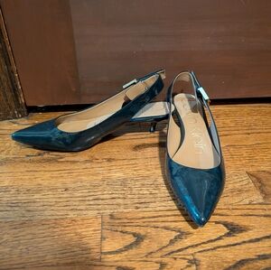 Calvin Klein Women's Glossy Deep Navy Heels